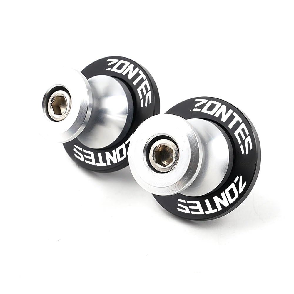 NFNVEKESD Spulenschieber Motorrad 8mm Schwinge Spulen Sliders Stand Schrauben Für Zon&TES Für G1 125 Für ZT125 Für G1 ZT125U ZT 125 U Für ZT 310R 310X Für ZT310R(Silver) von NFNVEKESD