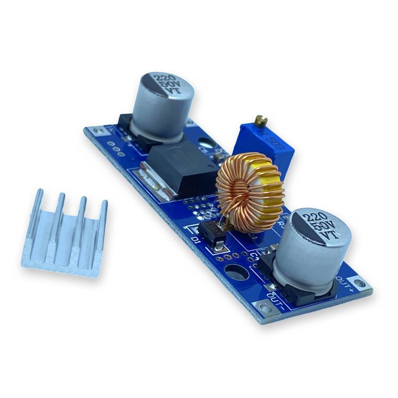 NGEN XL4015 DC-DC High Power Adjustable Voltage Regulator (Buck) Module 4~38V to 1.25~32V 5A High Power Low Ripple with 96% High Efficiency Output and Heatsink von NGEN