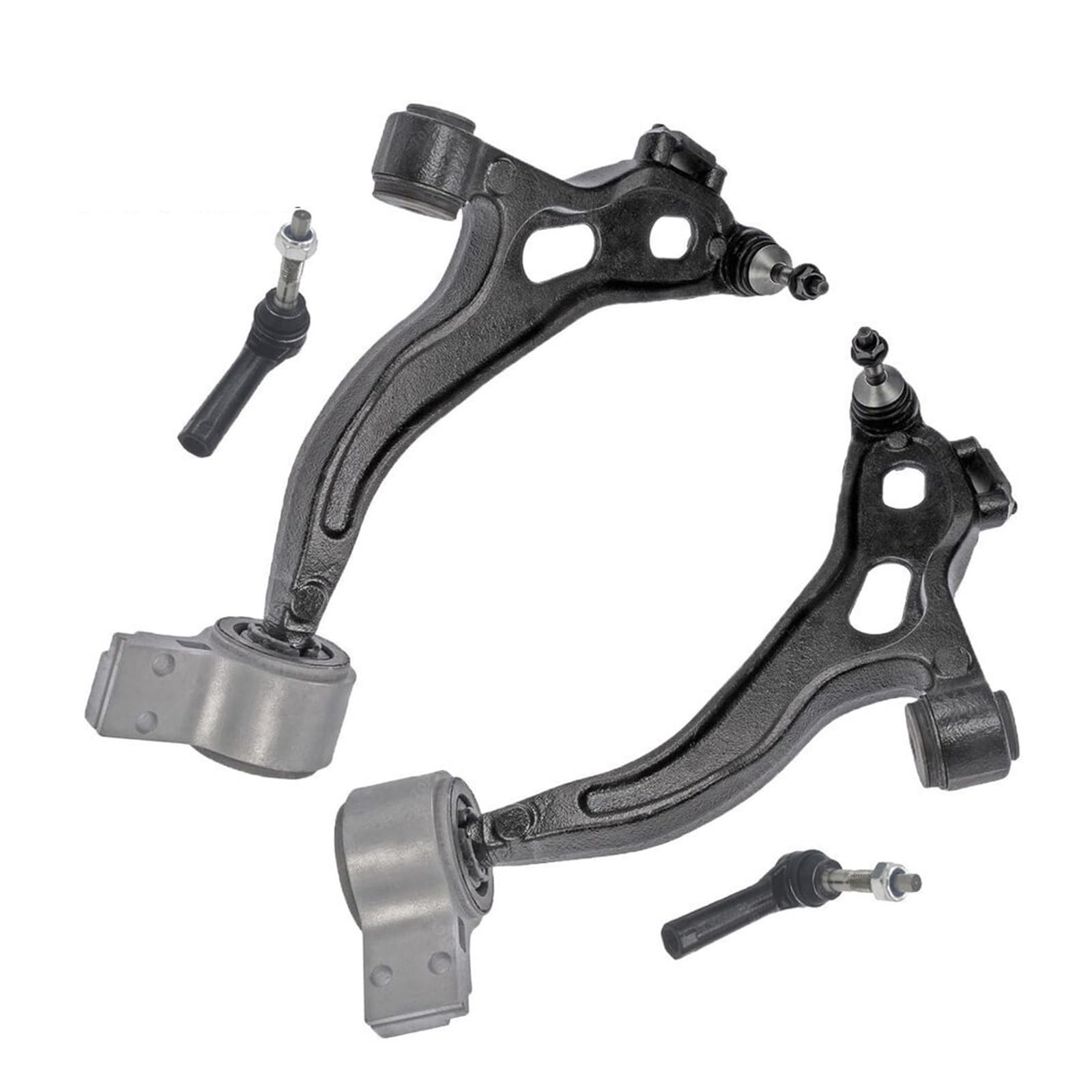 4-teiliges Front Lower Arm & Äußere Spurstangenkopf-Kit Kompatibel for Taurus Flex Kompatibel for Lincoln MKT MKS 2009 2010 2011 2012 von NGFDSSBB