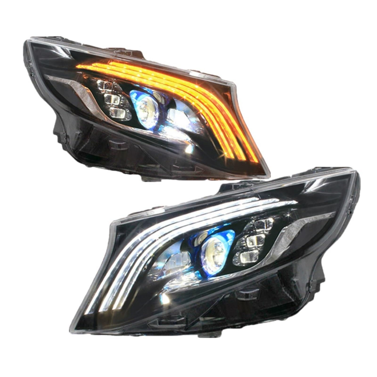 Auto Front Lichter Kompatibel for Mercedes Benz Vito W447 LED Scheinwerfer V Klasse Metris 2016-2022 Zubehör Led scheinwerfer Montage von NGFDSSBB