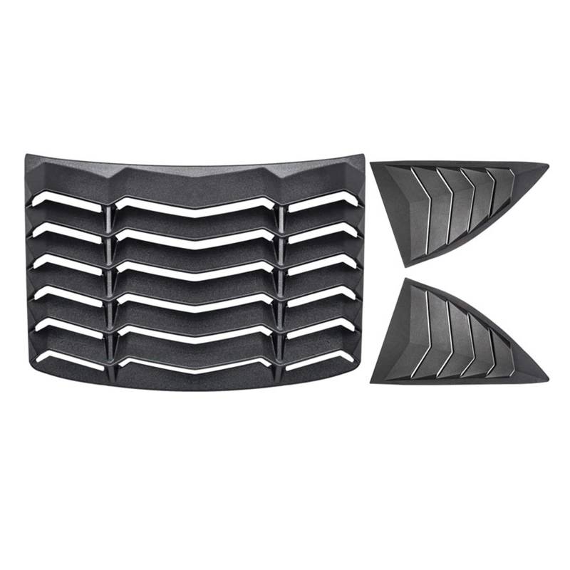 Lamellen for Heck- und Seitenfenster, kompatibel mit Chevy Camaro 2010–2015, Sonnenschutz for die Windschutzscheibe, GT Lambo Style ABS (Mattschwarz) von NGFDSSBB