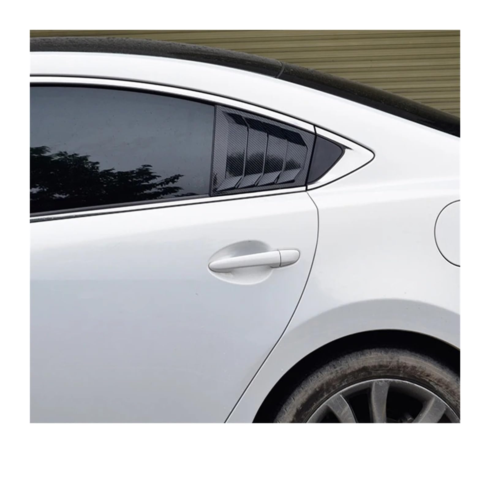 Seitlicher Luftauslass-Deflektor, Lamellenschutz, Auto-Seiten-Heckscheiben-Lamellenabdeckung, passend for Mazda 6 Atenza 2014–2020(Gloss black) von NGFDSSBB