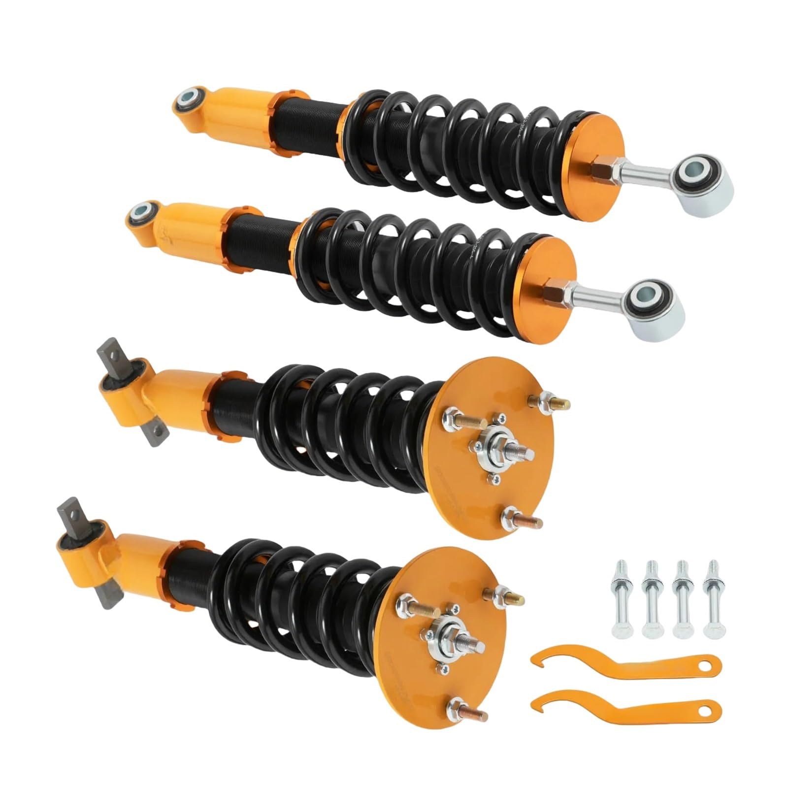 Spule Suspension Conversion Kit Vorne + Hinten Kompatibel for Suburban Tahoe Yukon 07-12 Einstellbare Höhe Gewindefahrwerke Federbeine & Stoßdämpfer von NGFDSSBB