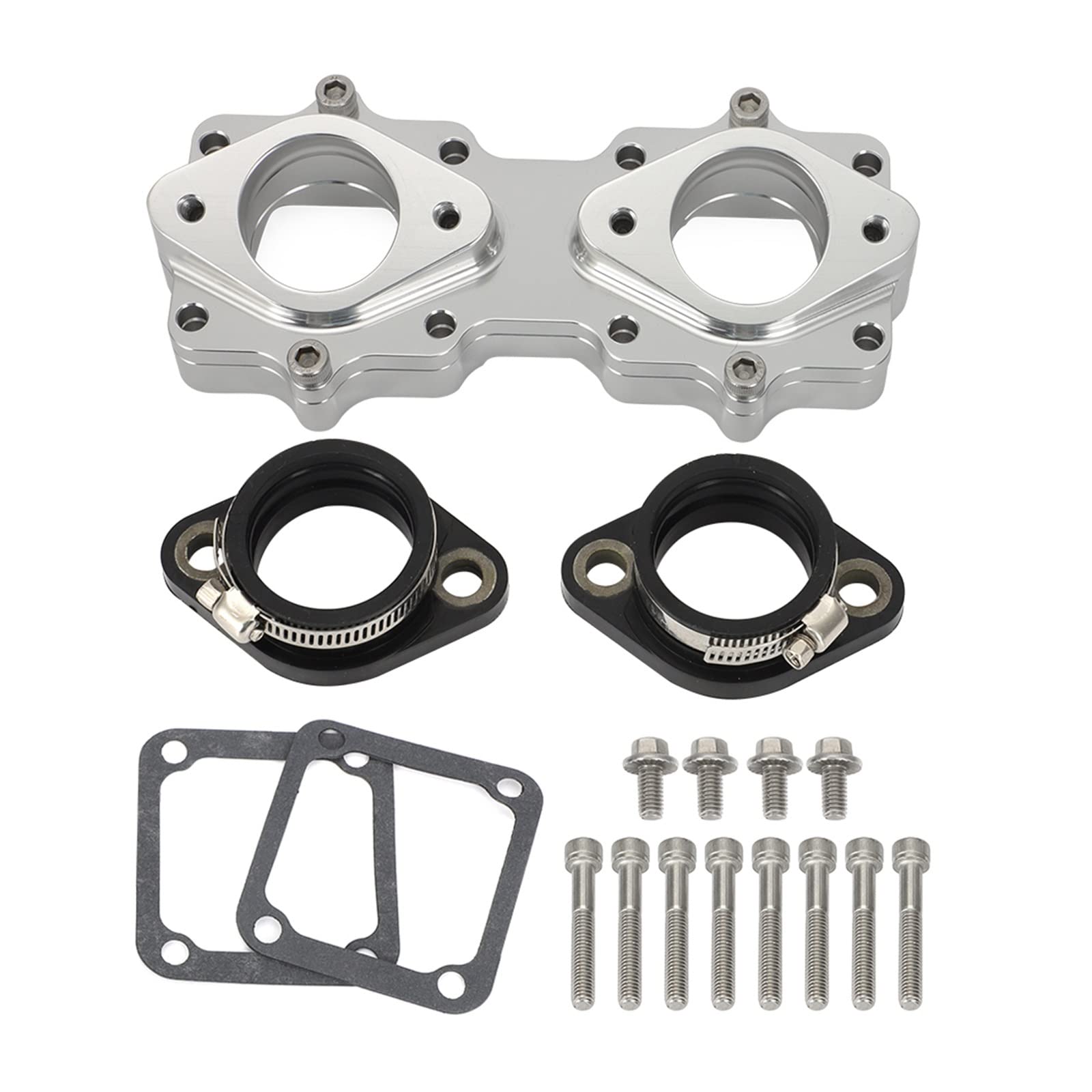 YFZ 350 for 33mm 34mm 35mm und 36mm Neue Billet Ansaugstutzen Stiefel Keihin Mikuni Carb Vergaser Kompatibel for Yamaha Alle Banshee YFZ350(Silver) von NGFDSSBB