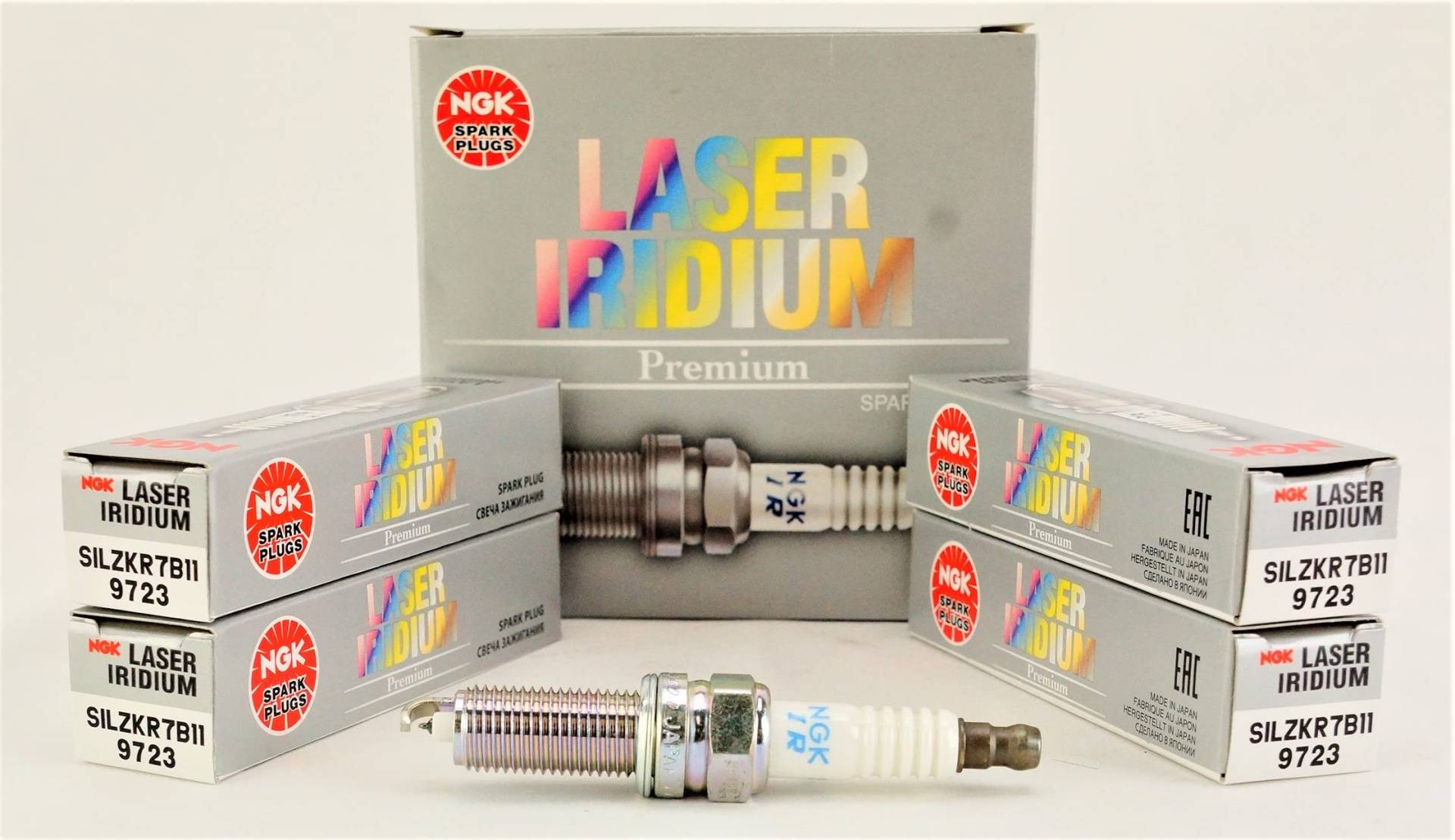 NGK (9723) SILZKR7B11 Laser-Iridium-Zündkerze, 4 Stück von NGK