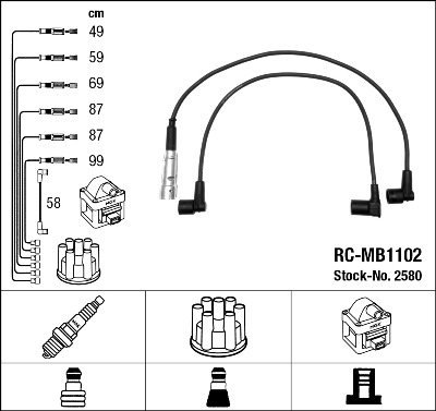 NGK 2580 Zündleitungssatz von NGK