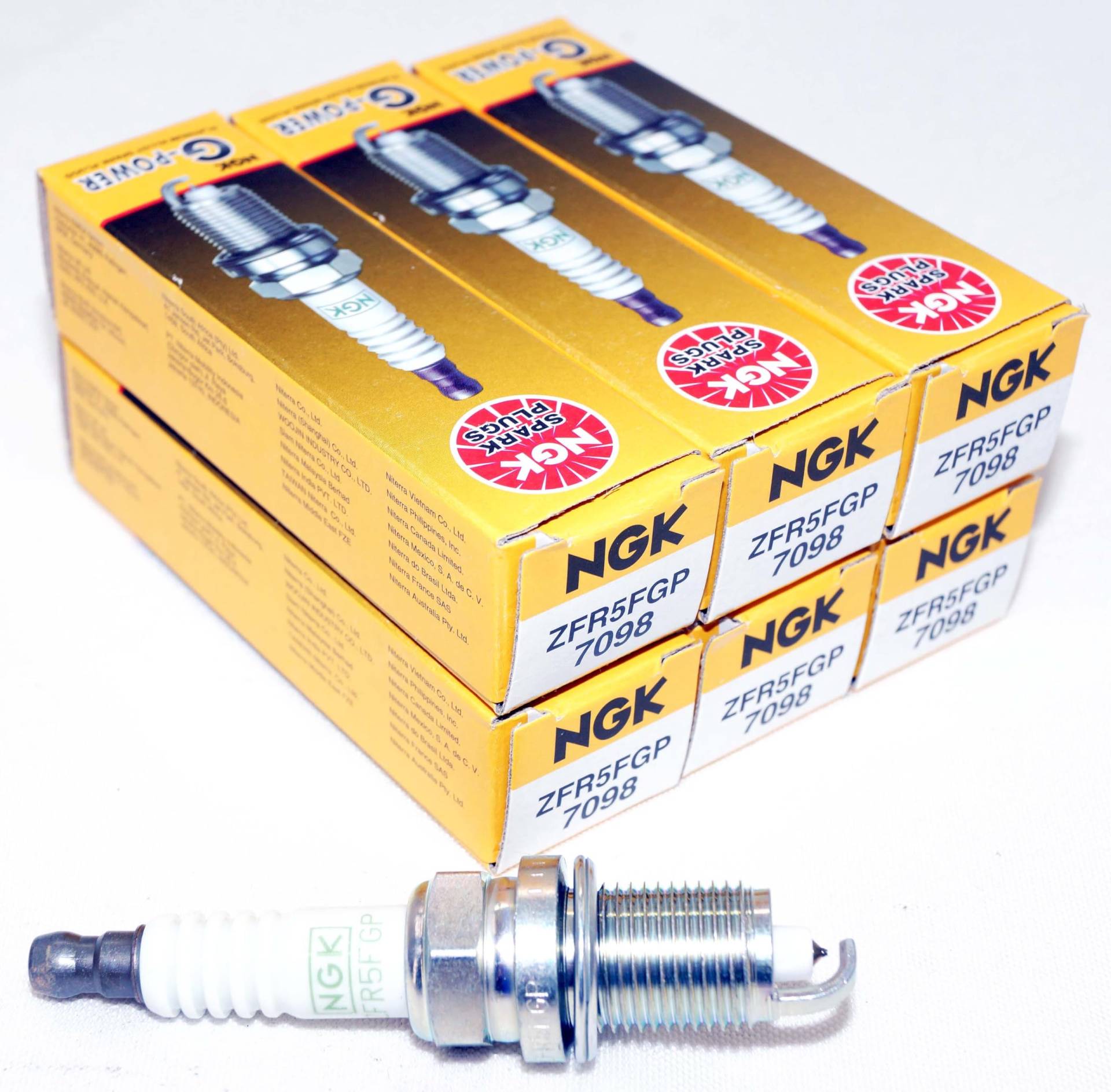 NGK 7098 G-Power Platinum Alloy Spark Plugs ZFR5FGP - 6 PCS *NEW* by NGK von NGK