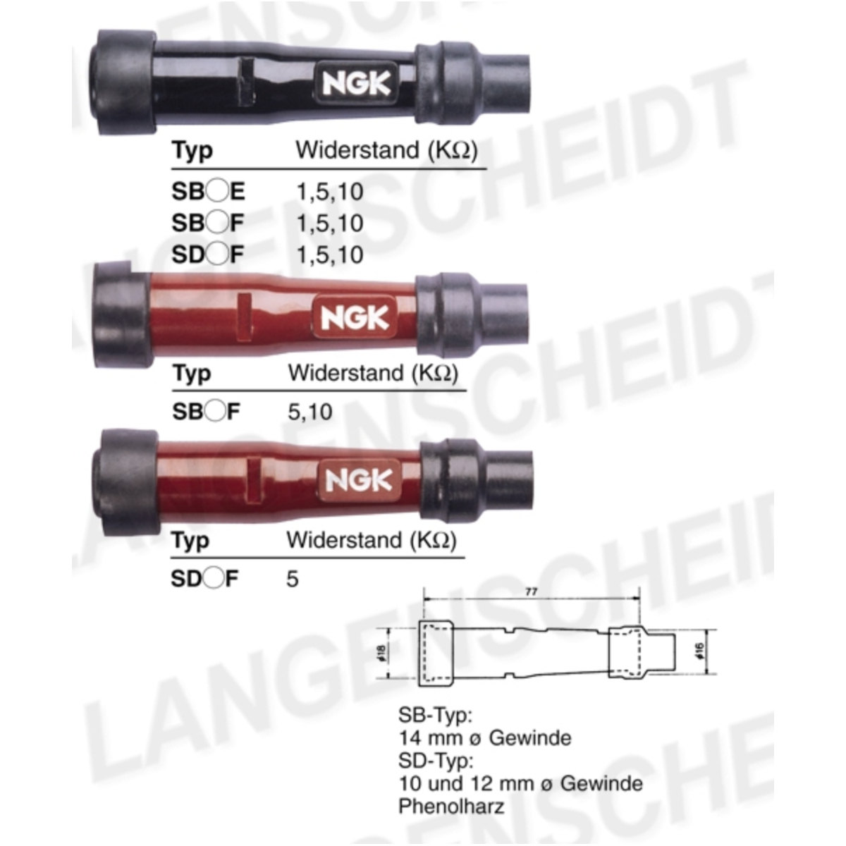 Ngk 5880220 zündkerzenstecker  sd05f von NGK