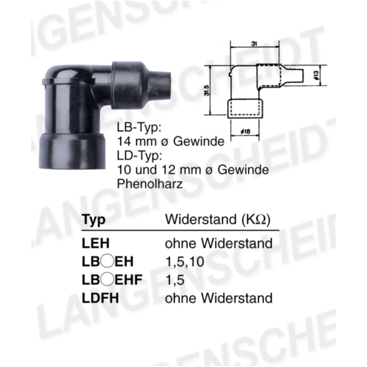 Ngk 5883510 zündkerzenstecker  lb10eh von NGK