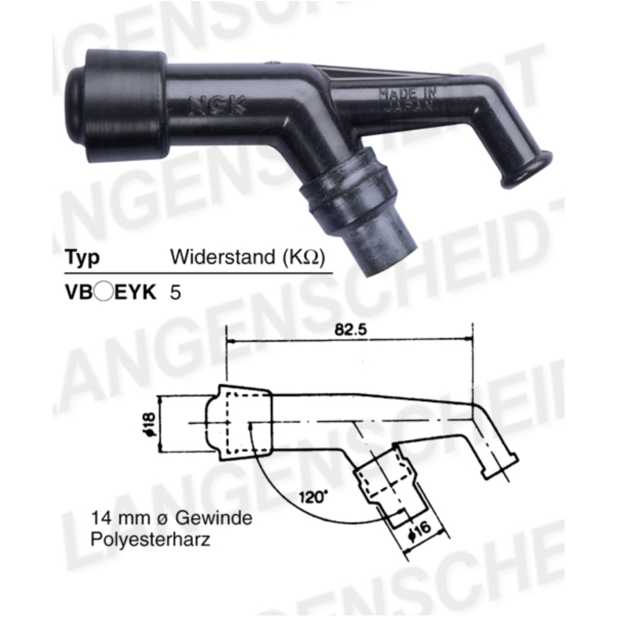 Ngk 5884110 zündkerzenstecker  vb05eyk von NGK