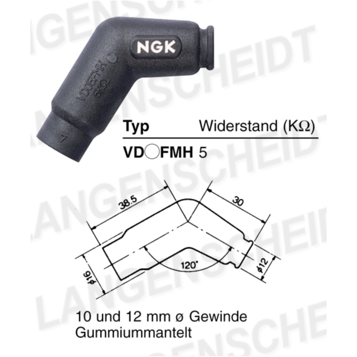 Ngk 5884250 zündkerzenstecker  vd05fmh von NGK