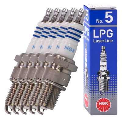 Ngk 5x Zündkerze LPG Laser Line 2 [Hersteller-Nr. 1497] für Audi, VW von NGK