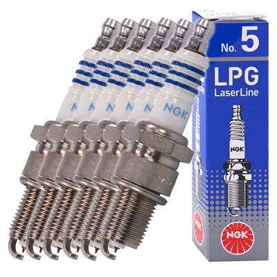 Ngk 6x Zündkerze LPG Laser Line 2 [Hersteller-Nr. 1497] für Alfa Romeo, Aston Martin, Austin, BMW, Chrysler, Citroën, Daimler, Ford, Hyundai, Jaguar, von NGK