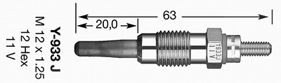 Ngk Glühkerze [Hersteller-Nr. 7947] für Mitsubishi, Renault, Volvo von NGK