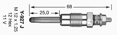 Ngk Glühkerze [Hersteller-Nr. 4916] für Renault von NGK