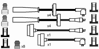 Ngk Zündleitungssatz [Hersteller-Nr. 8619] von NGK
