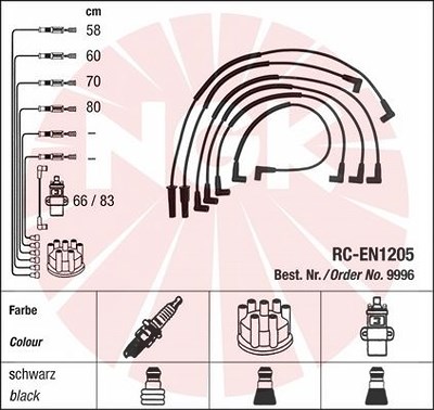 Ngk Zündleitungssatz [Hersteller-Nr. 9996] von NGK
