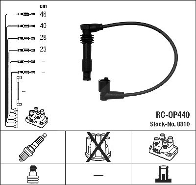 Ngk Zündleitungssatz [Hersteller-Nr. 0810] für Chevrolet, Daewoo, Opel von NGK
