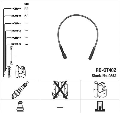 Ngk Zündleitungssatz [Hersteller-Nr. 0583] für Citroën von NGK