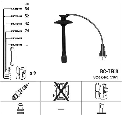 Ngk Zündleitungssatz [Hersteller-Nr. 5361] für Toyota von NGK