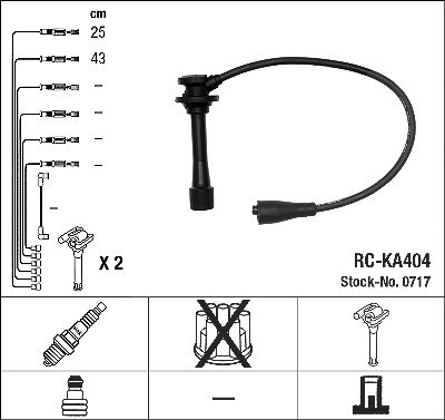 Ngk Zündleitungssatz [Hersteller-Nr. 0717] für Kia von NGK