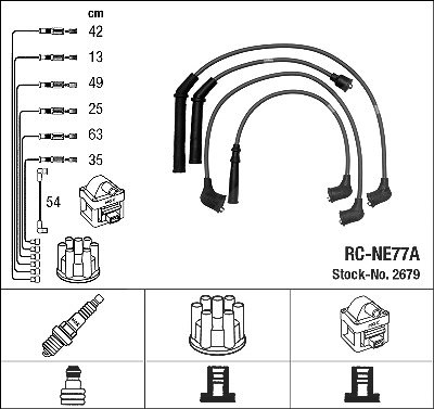 Ngk Zündleitungssatz [Hersteller-Nr. 2679] für Nissan von NGK