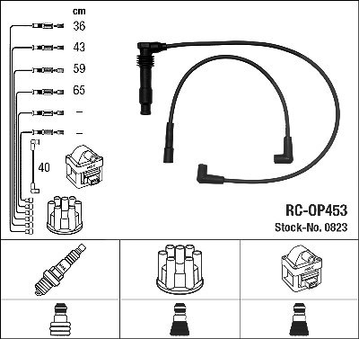 Ngk Zündleitungssatz [Hersteller-Nr. 0823] für Opel von NGK