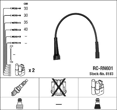 Ngk Zündleitungssatz [Hersteller-Nr. 8183] für Renault von NGK