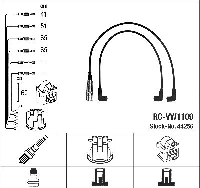 Ngk Zündleitungssatz [Hersteller-Nr. 44256] für VW von NGK