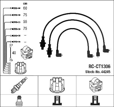 Ngk Zündleitungssatz [Hersteller-Nr. 44245] für Citroën von NGK