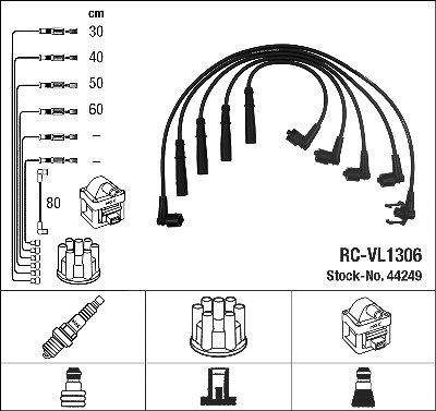 Ngk Zündleitungssatz [Hersteller-Nr. 44249] für Volvo von NGK
