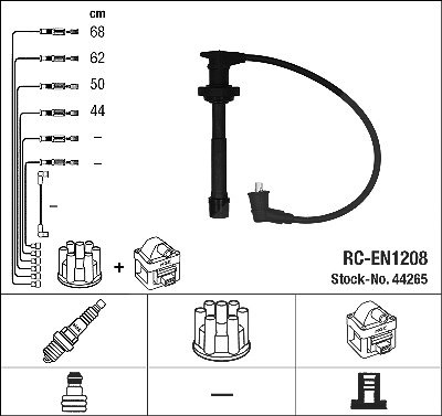 Ngk Zündleitungssatz [Hersteller-Nr. 44265] für Nissan von NGK