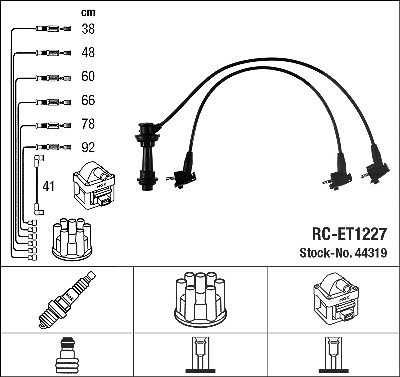 Ngk Zündleitungssatz [Hersteller-Nr. 44319] für Toyota von NGK
