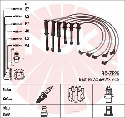 Ngk Zündleitungssatz [Hersteller-Nr. 9859] für Mazda von NGK