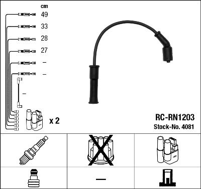 Zündleitungssatz NGK 4081 von NGK