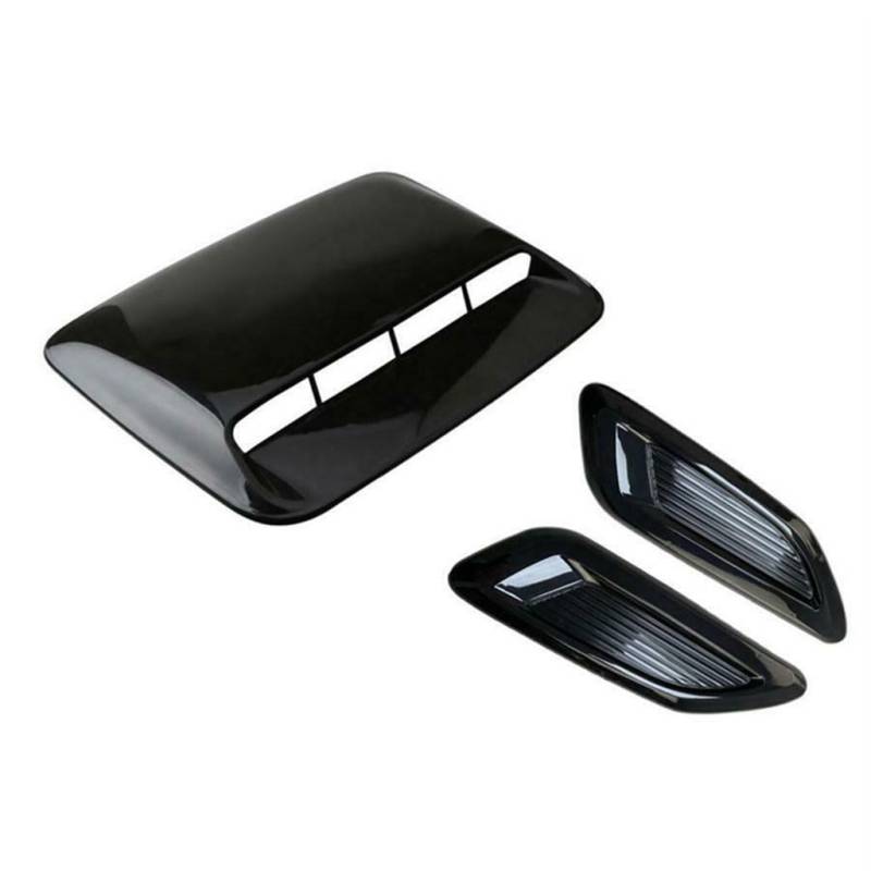 Auto Motorhauben Entlüftungen für Audi S6 2013-2019,Motorhaubenentlüftung Motorhaube Lüftung Luftentlüftung Bonnet Auto Außenteile,Three-piece set black von NHBGTARF