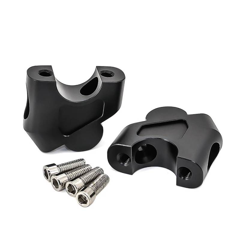 Motorrad-Lenkererhöhungen Motorrad Lenker Riser Clamp Extend Adapter Für CB400X CB400F 2021 CB500X CB500F 2019 2020 2021(Black) von NIAGEUCVC