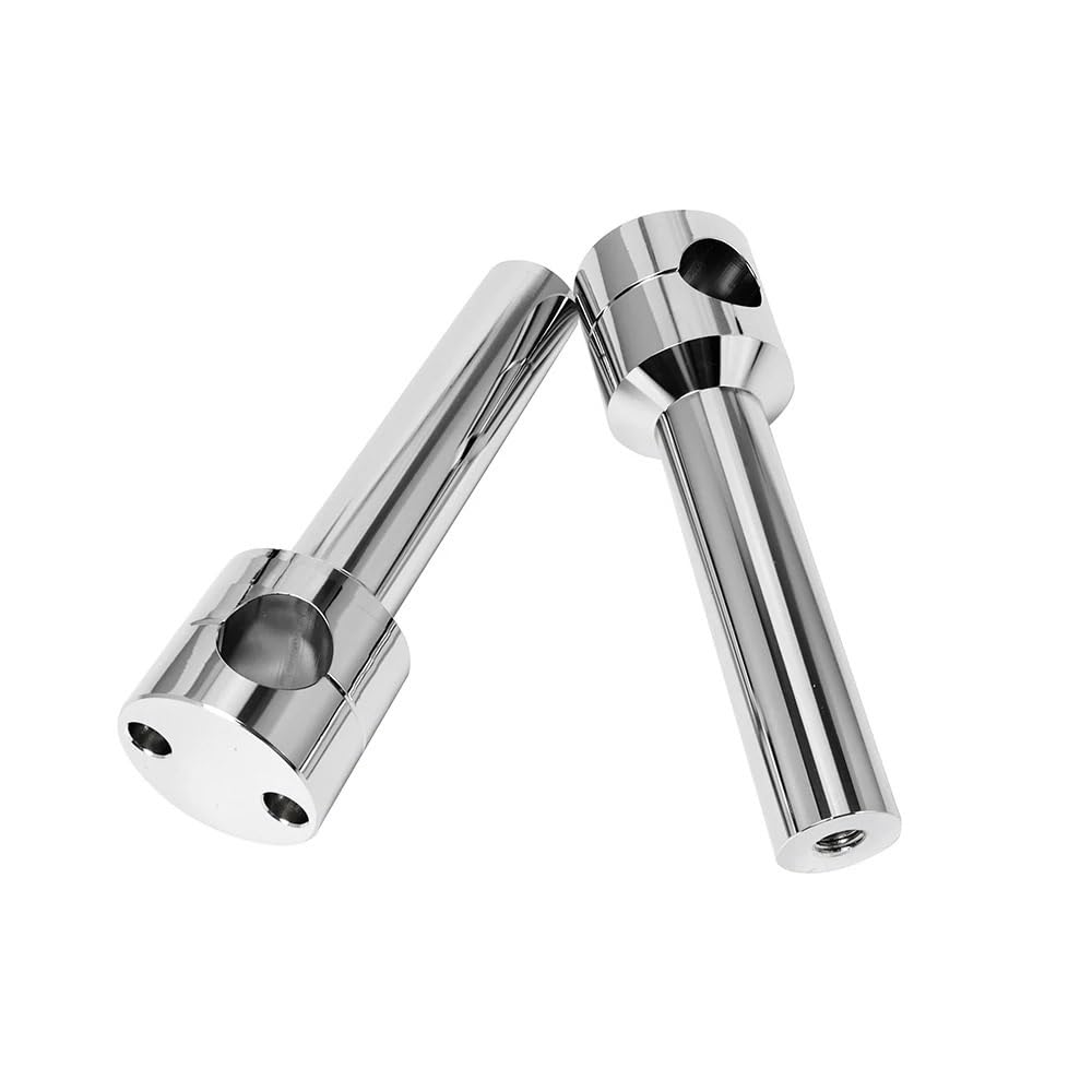 Motorrad-Lenkererhöhungen Motorrad Lenker Riser Clamp Mount Adapter Kit CNC Für Harley Für ATV Dirt Bike(Silver 22MM) von NIAGEUCVC