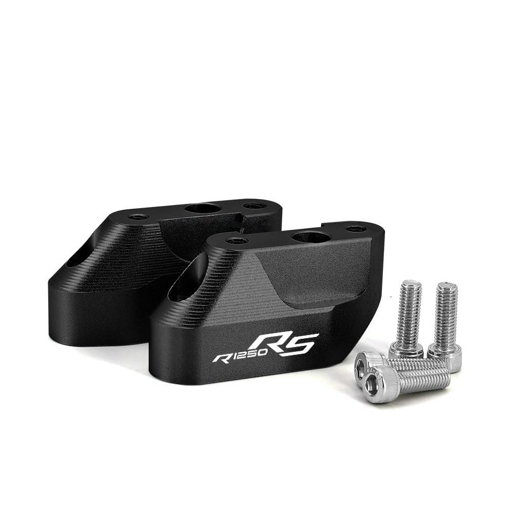 Motorrad-Lenkererhöhungen Motorrad Lenker Riser Clamp Zurück Bewegen Halterung Für R1200RS 2015-2020 R1250RS 2019-2021(Black-R1250RS) von NIAGEUCVC