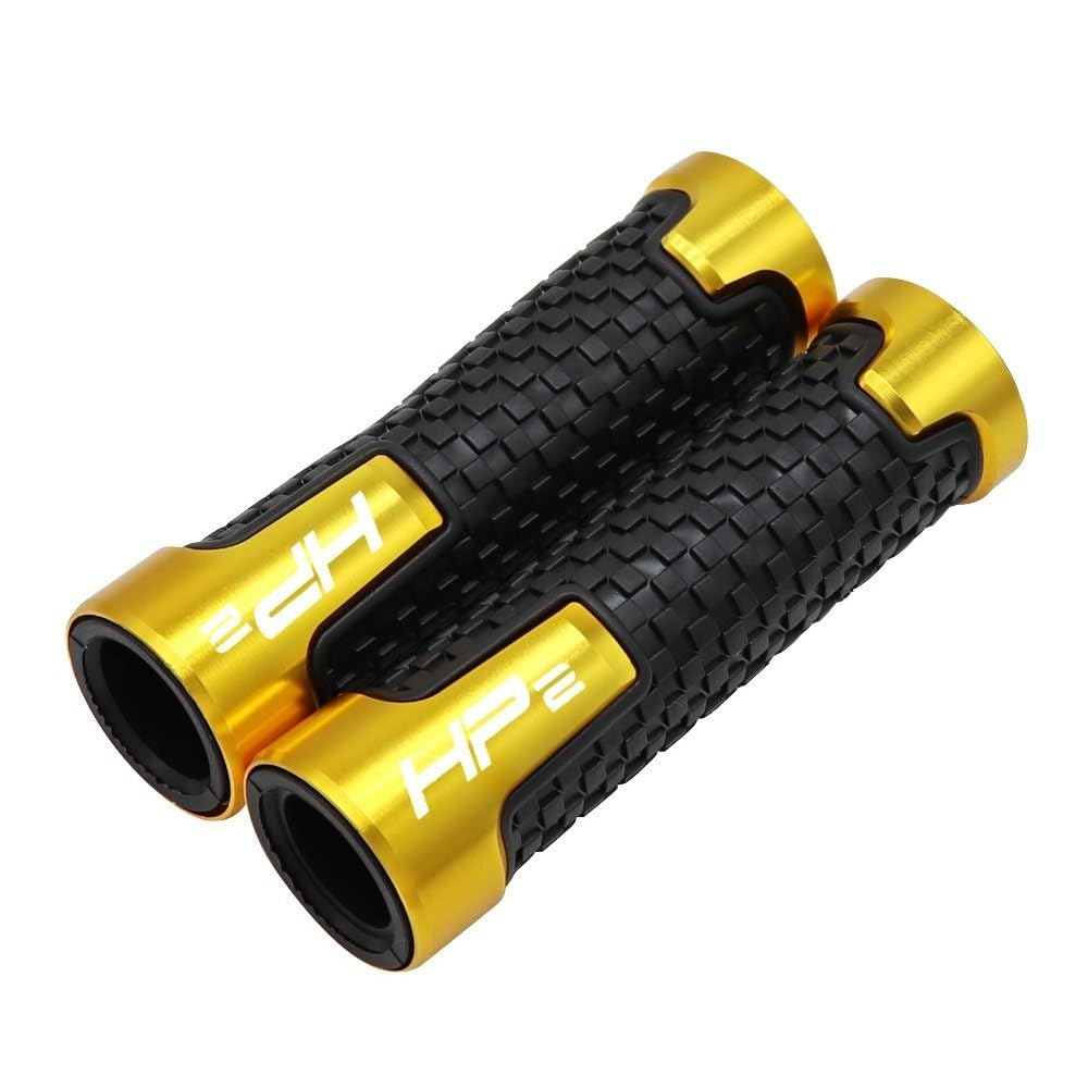 NIAGEUCVC Motorrad 7/8" 22mm Lenkergriffe Für B&MW HP2 Megamoto HP2 Enduro HP 2 7/8" 22mm Universal Motorrad Zubehör Lenker Handgriffe Griff Bar End Grip(Gold) von NIAGEUCVC