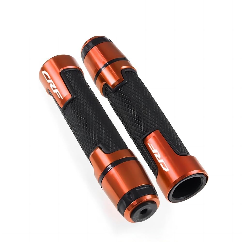 NIAGEUCVC Motorrad 7/8" 22mm Lenkergriffe Motorrad Aluminium Griffe Enden Griff Kappen Hand Für H&ONDA CRF 250 450 R CRF250X 450X(Orange) von NIAGEUCVC