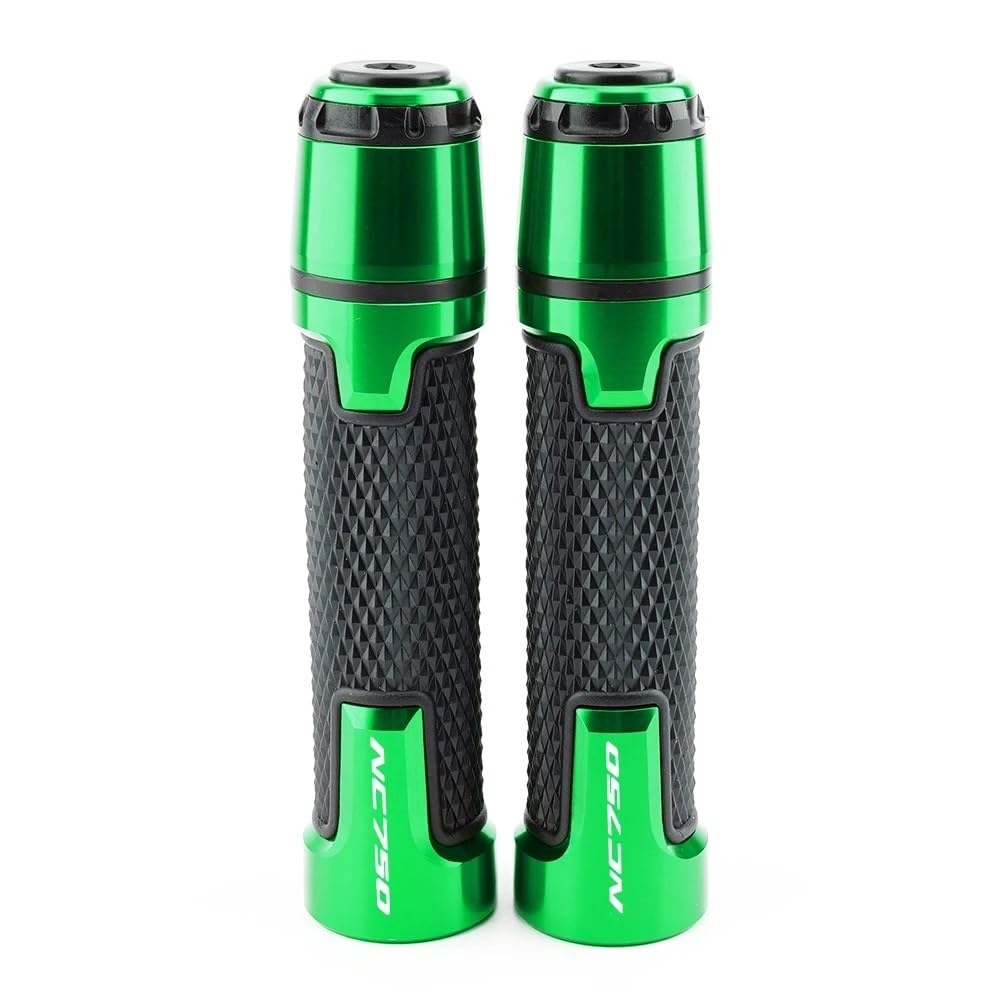 NIAGEUCVC Motorrad 7/8" 22mm Lenkergriffe Motorrad Zubehör Griff Bar Griffe Lenker Grip End Stecker Für H&ONDA NC750 NC750S NC750X NC 750 S/X 2014-2022(NC750 Green) von NIAGEUCVC