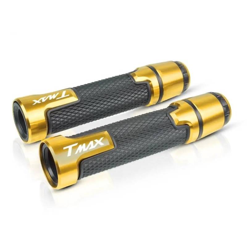 NIAGEUCVC Motorrad 7/8" 22mm Lenkergriffe Motorradgriffe Settle Handle Grip Für Y&AMAHA TAMX 530 500 2010-2019 Das Ganze Jahr(Gold TMAX Logo) von NIAGEUCVC