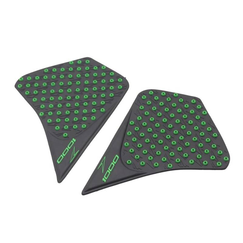 NIAGEUCVC Motorrad-Tankmatte Motorrad Seite Aufkleber Knie Grip Schutz Für KA&WA&SAKI Z1000 R 2014-2021 2022 Tank Traction Pad Anti Slip Aufkleber(Back Green A) von NIAGEUCVC