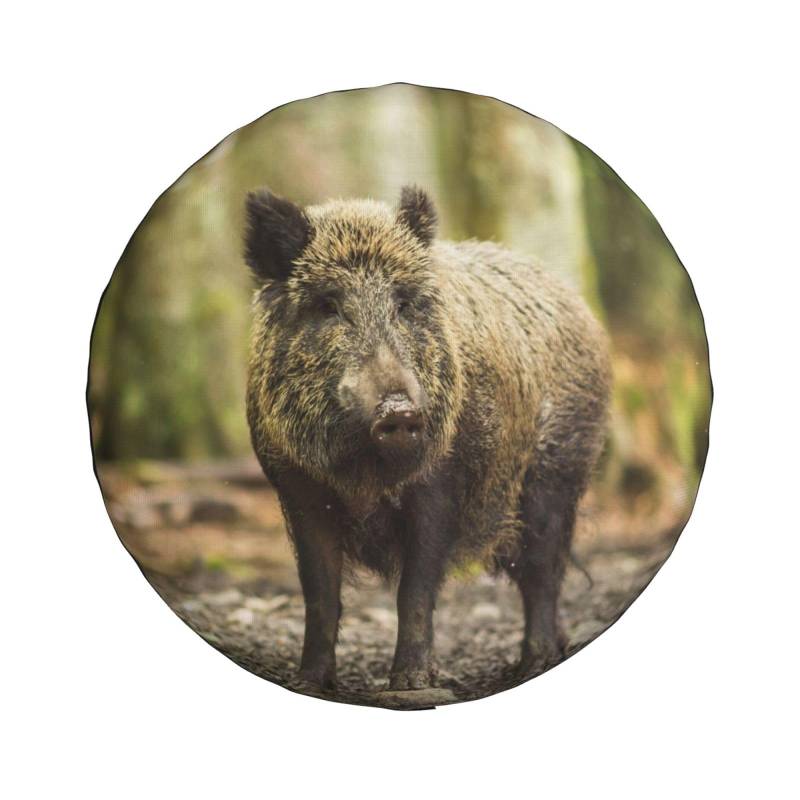 Ersatz-Autorad-Reifenabdeckung, Schweine-Wildschwein-Druck, wasserdicht, staubdicht, Radabdeckungen, Reifentasche 35,6 cm von NIBABA