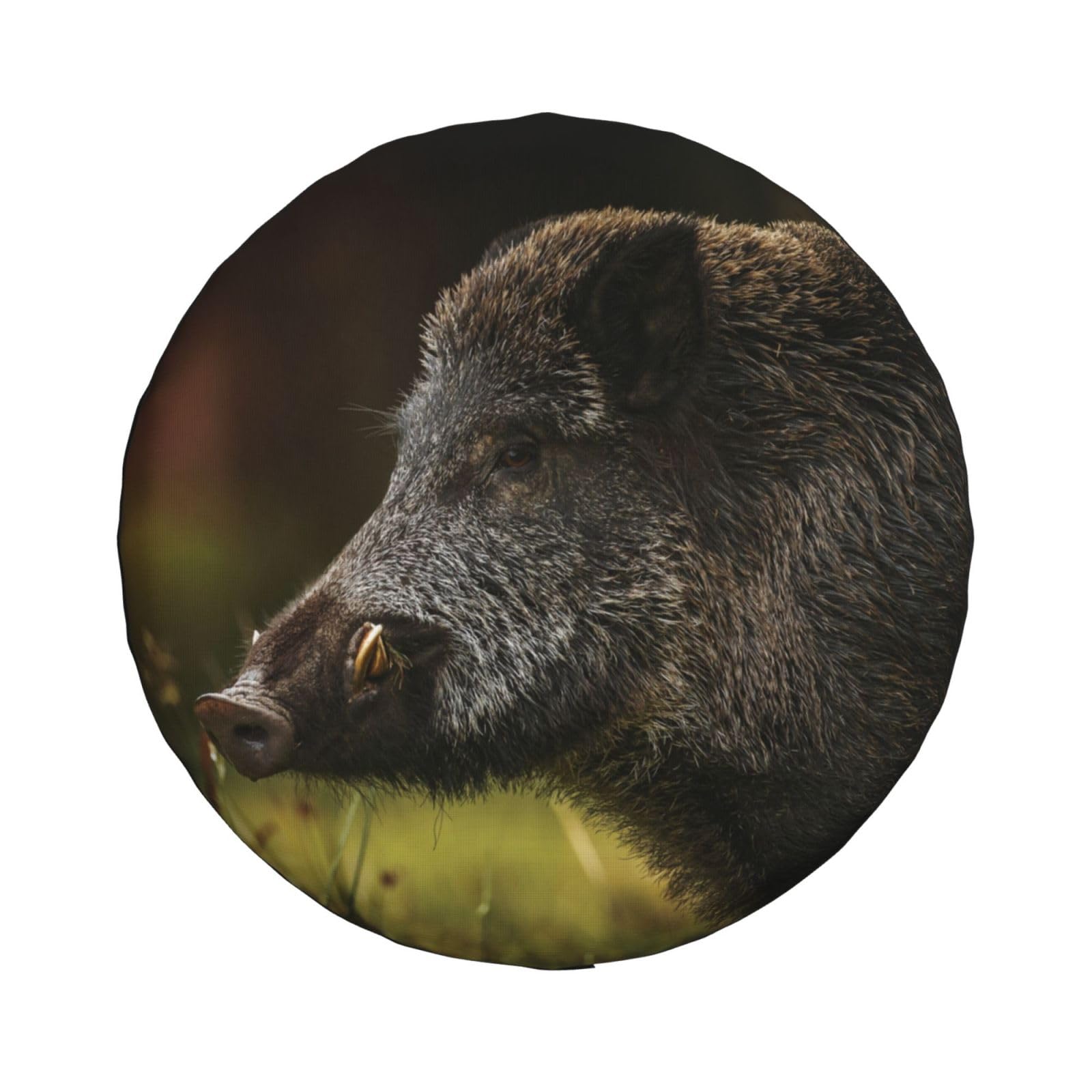 Ersatzradabdeckung für Autoreifen, Wildschwein, neugierig beobachtend, wasserdicht, staubdicht, Reifentasche, 38,1 cm (15 Zoll) von NIBABAEU