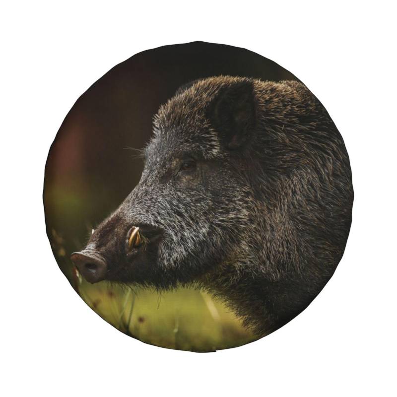 Ersatz-Autorad-Reifenabdeckung, Wildschwein-Schweine, neugierig beobachtendes Druck, wasserdicht, staubdicht, Reifentasche 40,6 cm von NIBABAEU