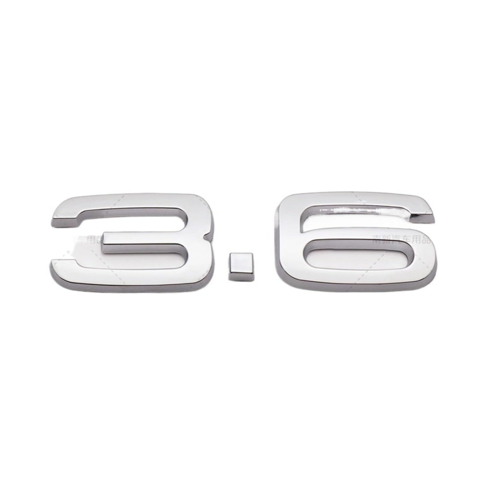 NIBOTT 3D ABS 2,4 3,6 4,2 Buchstaben Auto Hinten Stamm Heckklappe Tür Abzeichen Emblem Aufkleber Fit for Audi A4 A5 a6 A7 A8 Q3 Q5 Q7(3.6 Silver) von NIBOTT