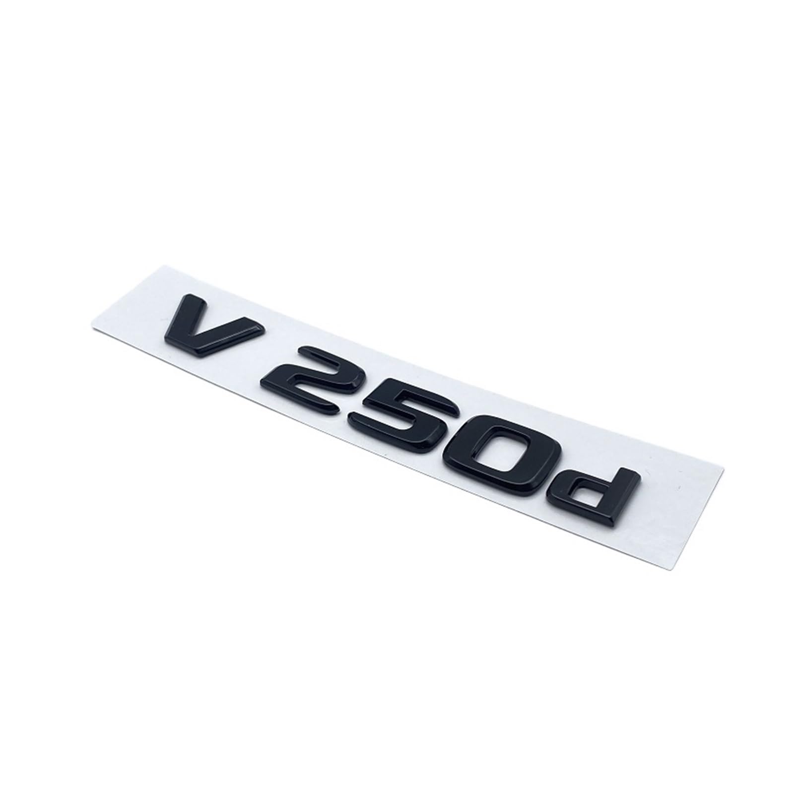 NIBOTT 3D Buchstaben V250d V300d Night Edition ABS Emblem Passend Fit for Mercedes Benz V Klasse W447 Auto Abzeichen Stamm Typenschild Logo Aufkleber (Color : Glossy Black V250d) von NIBOTT