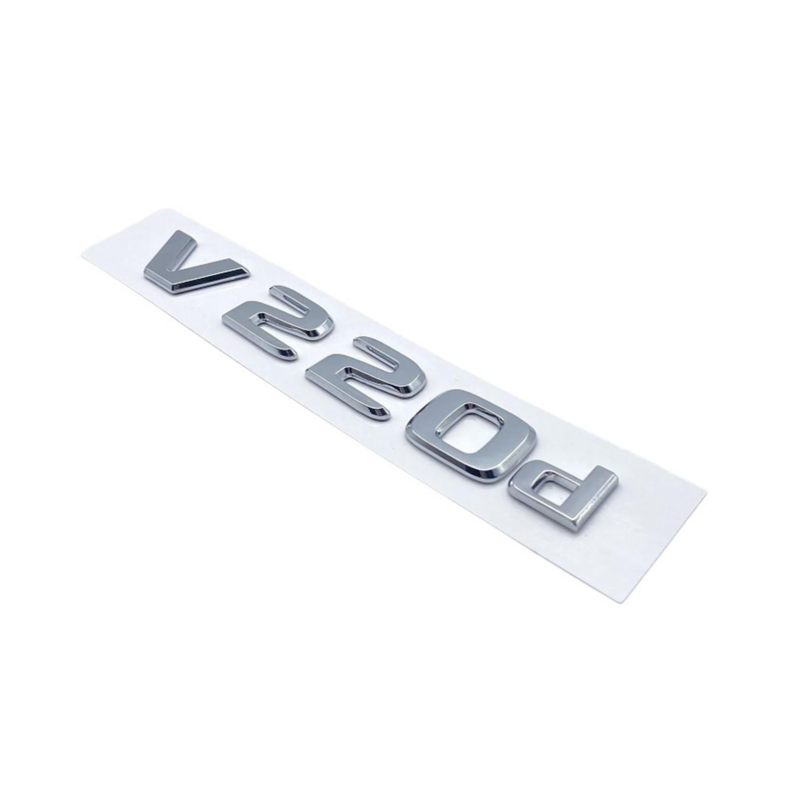 NIBOTT 3D Buchstaben V250d V300d Night Edition ABS Emblem Passend Fit for Mercedes Benz V Klasse W447 Auto Abzeichen Stamm Typenschild Logo Aufkleber (Color : Silver V220d) von NIBOTT